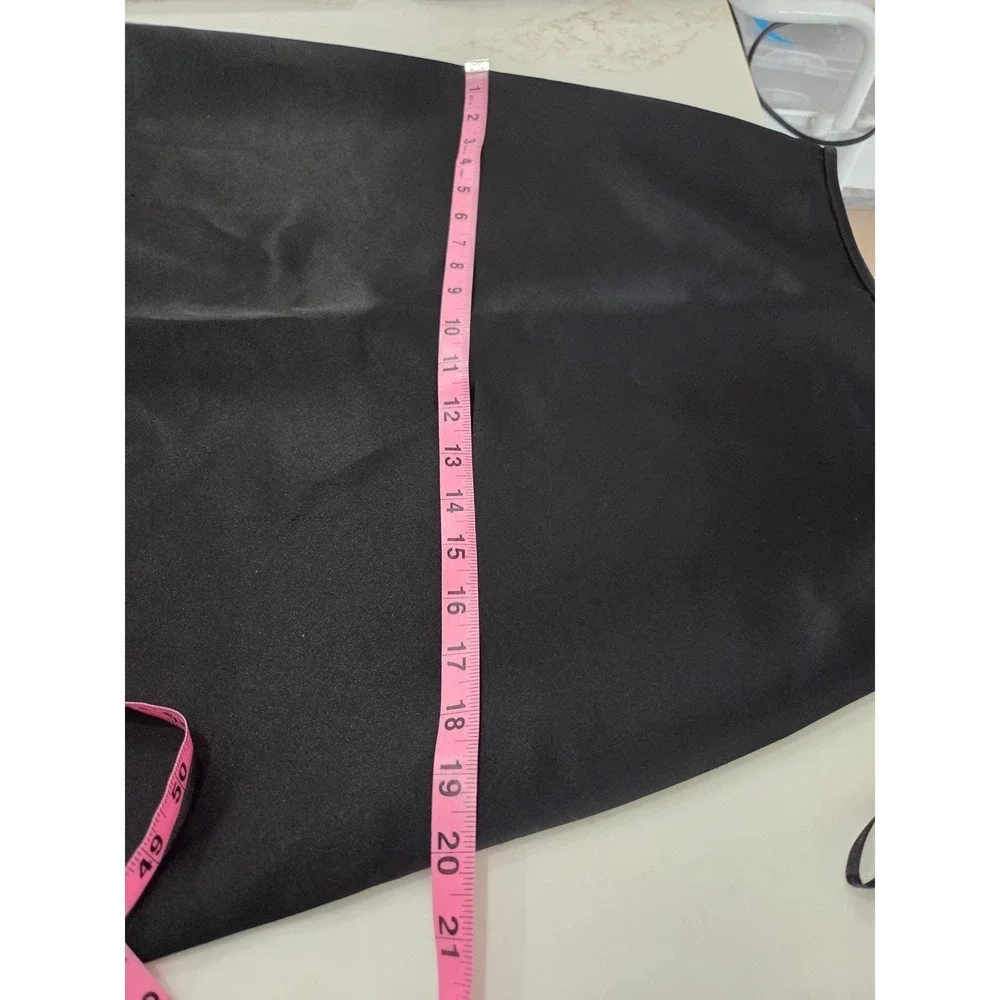 Jessica McClintock Gunne Sax Maxi Skirt 6‎ Black Satin Whimsigoth Vintage EUC!